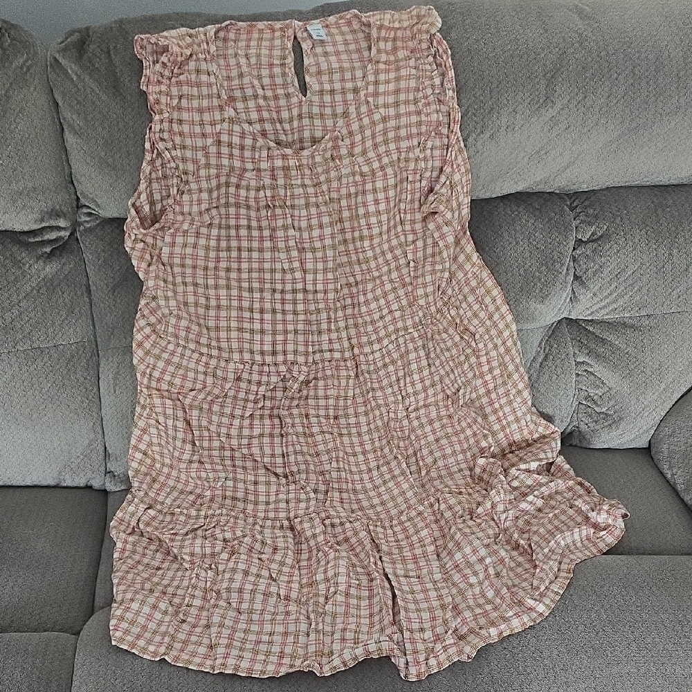 Old Navy Red and Orange Plaid Top